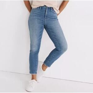 Madewell Blue Denim Ditmas Wash Stovepipe High Rise Jeans Women's 32